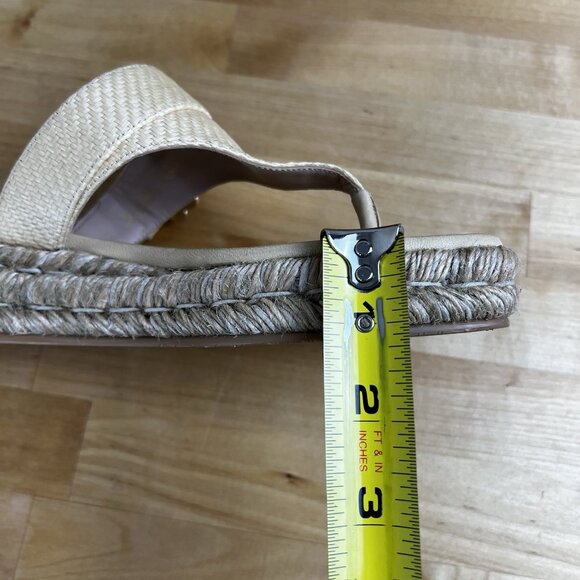 Stuart Weitzman Pearl Espadrille Platform Wedge Sandals Raffia Thong‎ Size 5 - Picture 12 of 12